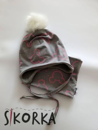 Ušanka s bambulí a nákrčníkem ❤️ #bysikorka #handmadesiti #madebylove #mamatrideti #set #pokryvkahlavy #zima #winter...